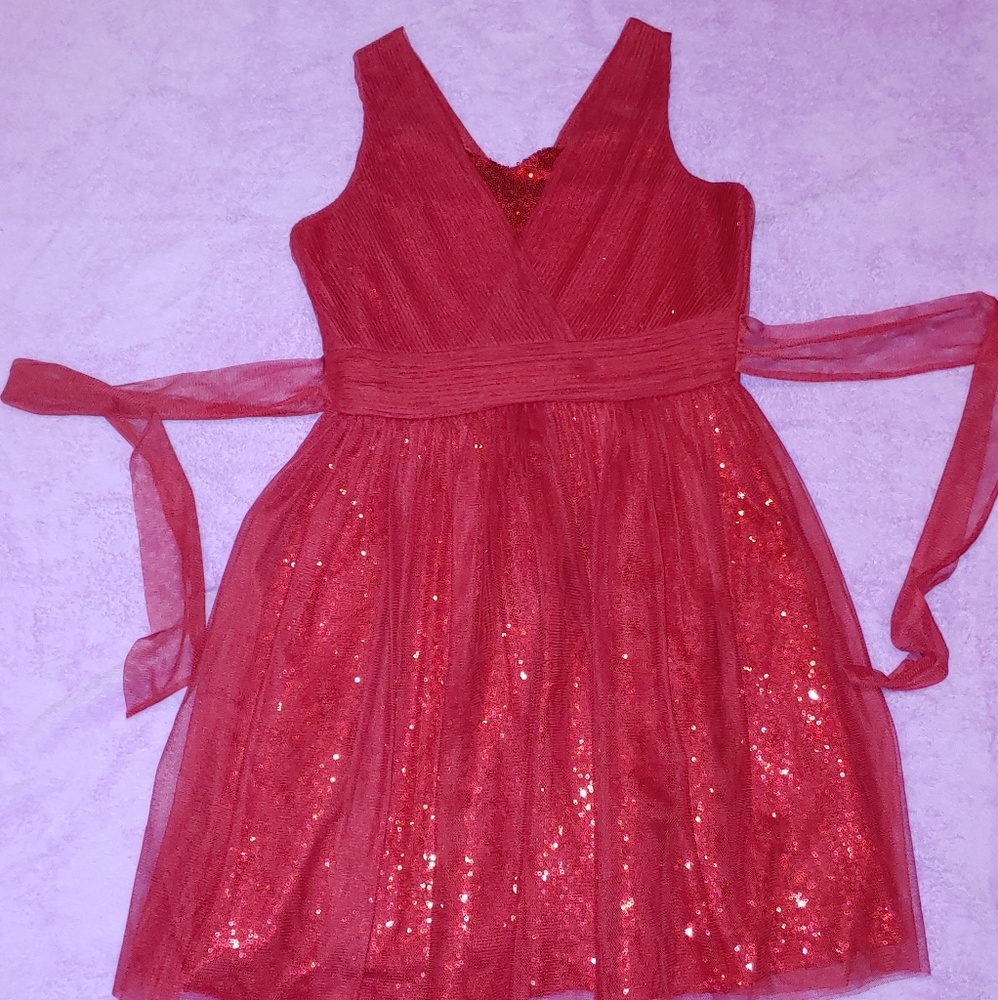 Rare Editions Red Sparkly dress